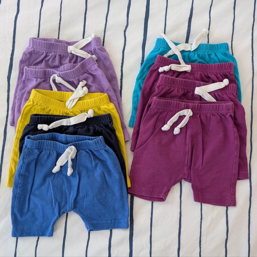 June & January Colorful Kids Cotton Shorts Bundle Lot Of 9